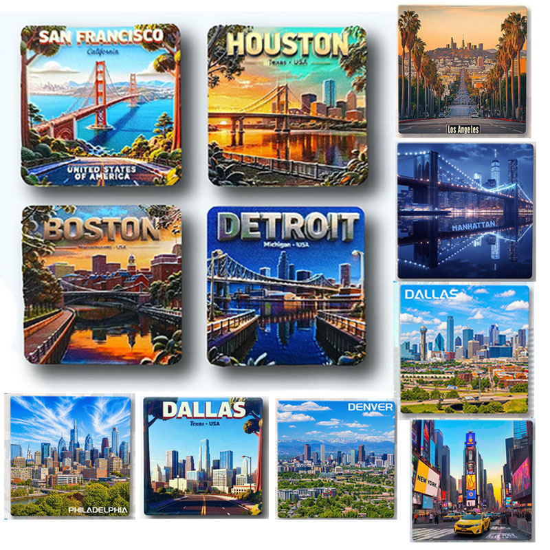 Home Decor Houston - ABD Buzdolabı Mıknatısları Dallas Boston Houston