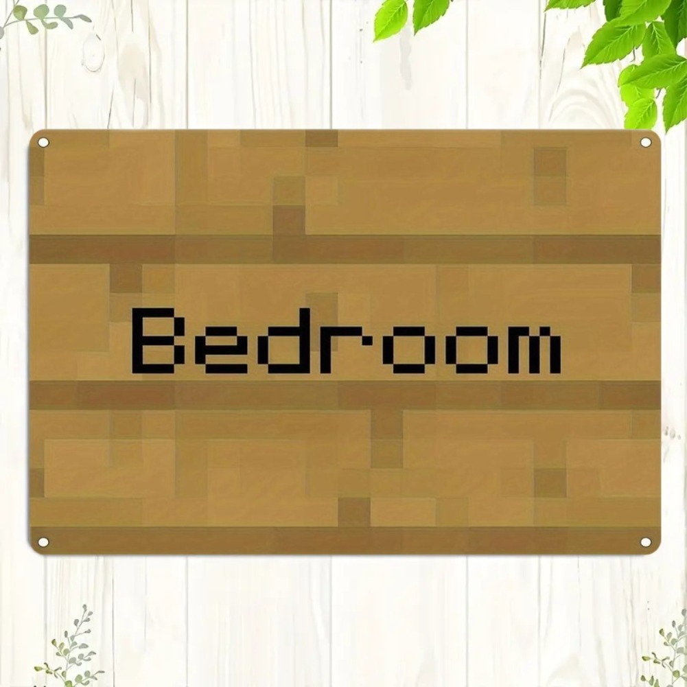 Home Decor Trends - Vintage Piksel Sanatı Yatak Odası İşareti