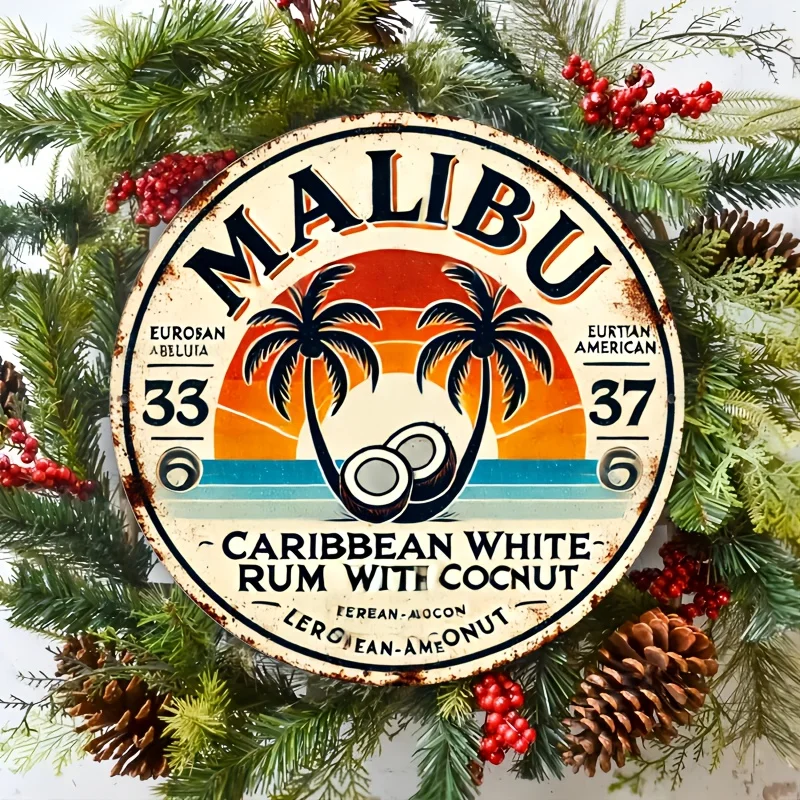 Home Decor Trends - Vintage Malibu Rum Hindistan Cevizi Alüminyum