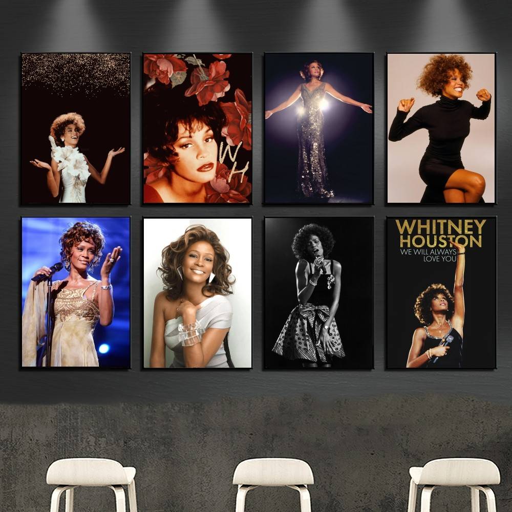 Home Decor Houston - Whitney Houston Şarkıcı Posteri Çıkartması HD