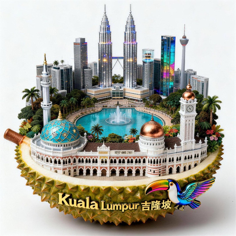 Home Decor Kuala Lumpur - Malezya Buzdolabı Mıknatısları Metal Malzeme Petronas