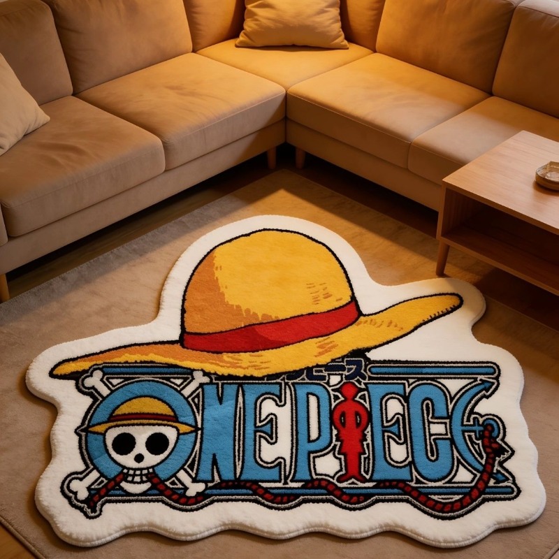 Flooring Home Decor - One Piece Anime Desenli Halı, Leke