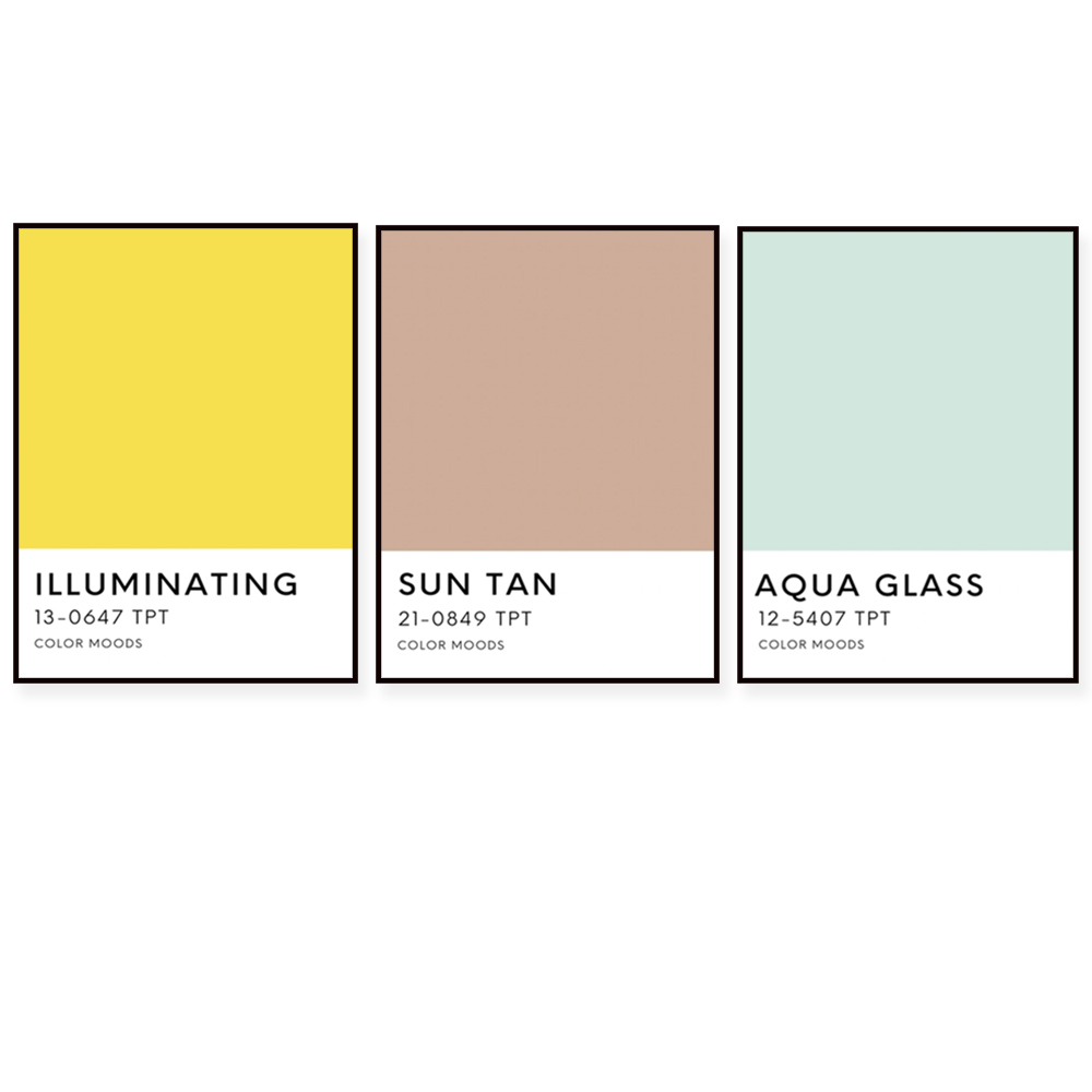 Home Decor Color Palettes - Sunshine State paleti renkli baskı, tipografi,