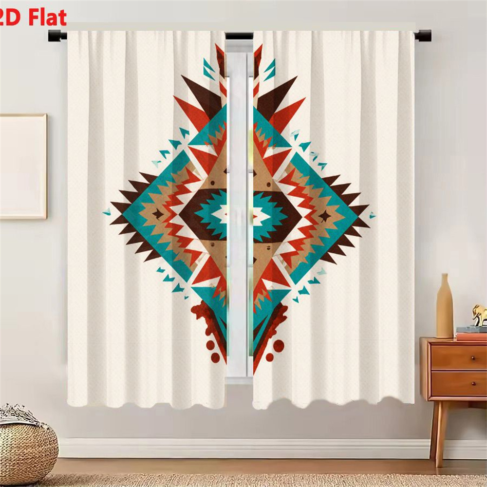 Home Decor Color Palettes - 2 Adet Perde 2D Düz Simetrik