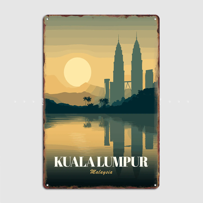 Home Decor Kuala Lumpur - Kuala Lumpur Malezya Seyahat Posteri Metal