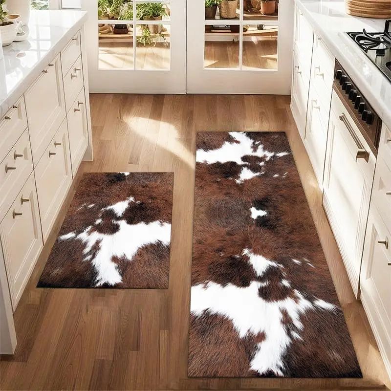 Cowhide Rug Faux - VIKAMA 1/2 Adet Batı Tarzı İnek