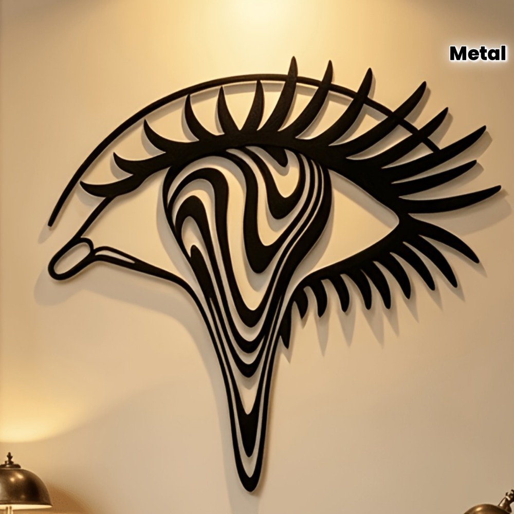 Home Decor Interior - CIFBUY Demir Duvar Sanatı Psikedelik Göz