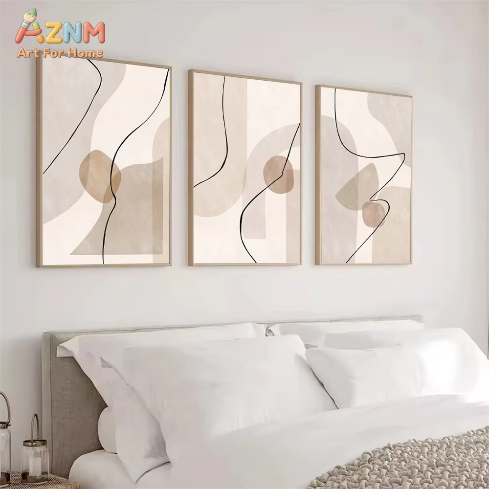 Soyut Bej Geometri Çizgi Duvar - Home Decor Design Interior incelemesi ve fiyatı