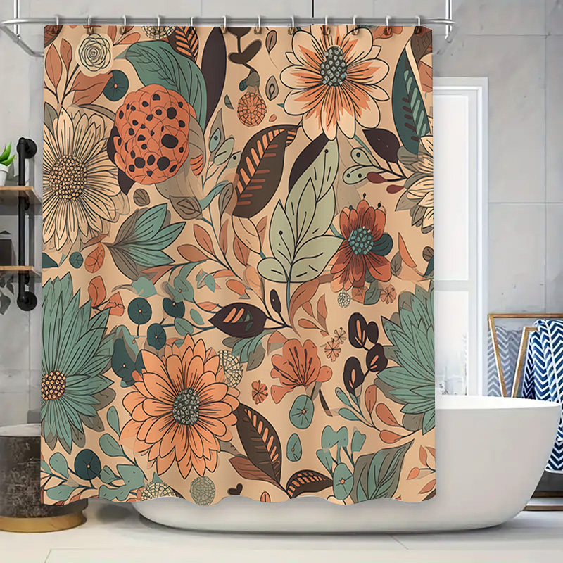Modern Çiçekli Duş Perdesi Rus - Home Decor Color Palettes incelemesi ve fiyatı