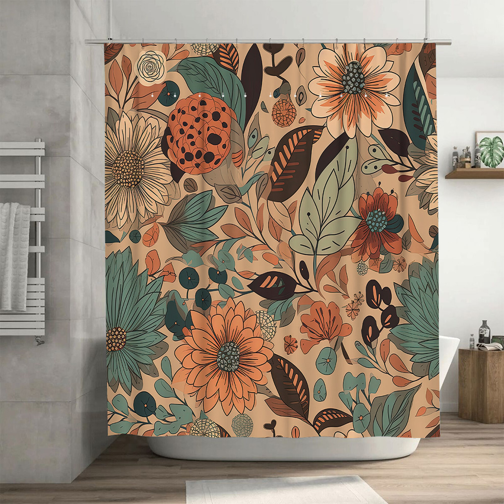 Modern Çiçekli Duş Perdesi Rus - Home Decor Color Palettes incelemesi ve fiyatı