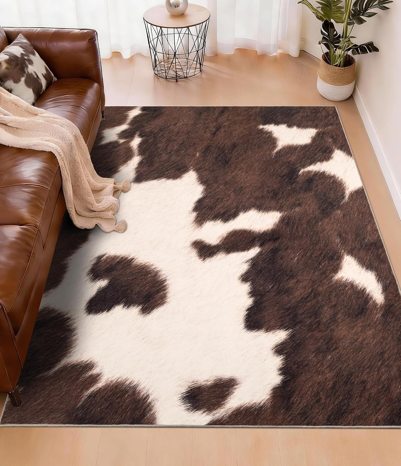 Kahverengi Suni Deri Halı, Yum - Cowhide Rug Faux incelemesi ve fiyatı