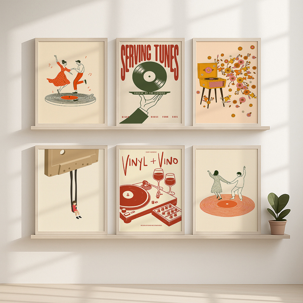 1 adet Vintage Müzik Tuval Pos - Home Decor Design Interior incelemesi ve fiyatı