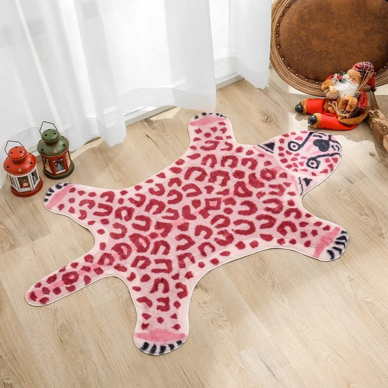 VIKAMA Pembe Leopar Desenli Dü - Cowhide Rug Faux incelemesi ve fiyatı