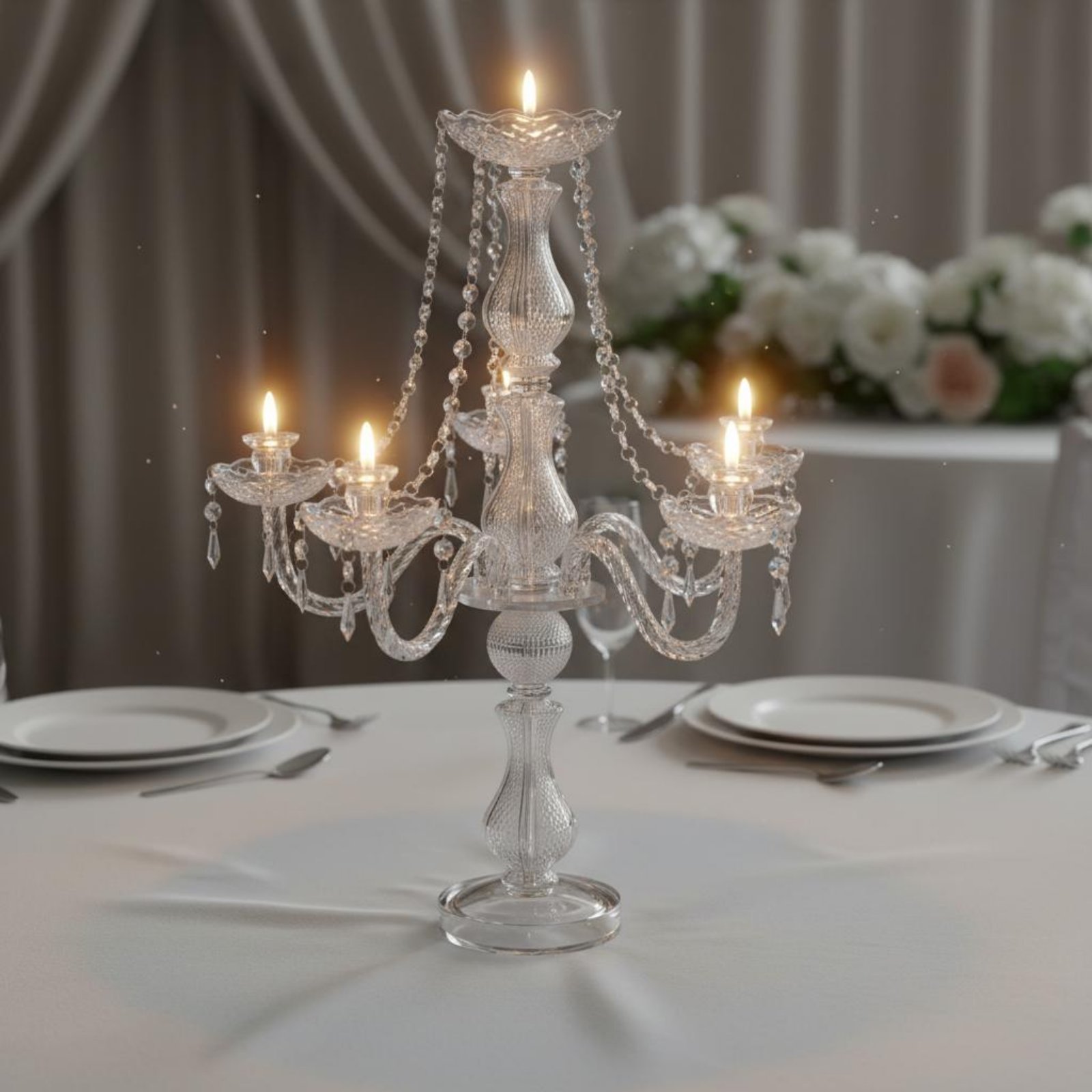 Kristal Şamdan Zarif Düğün Şam - Home Decor Design Interior incelemesi ve fiyatı
