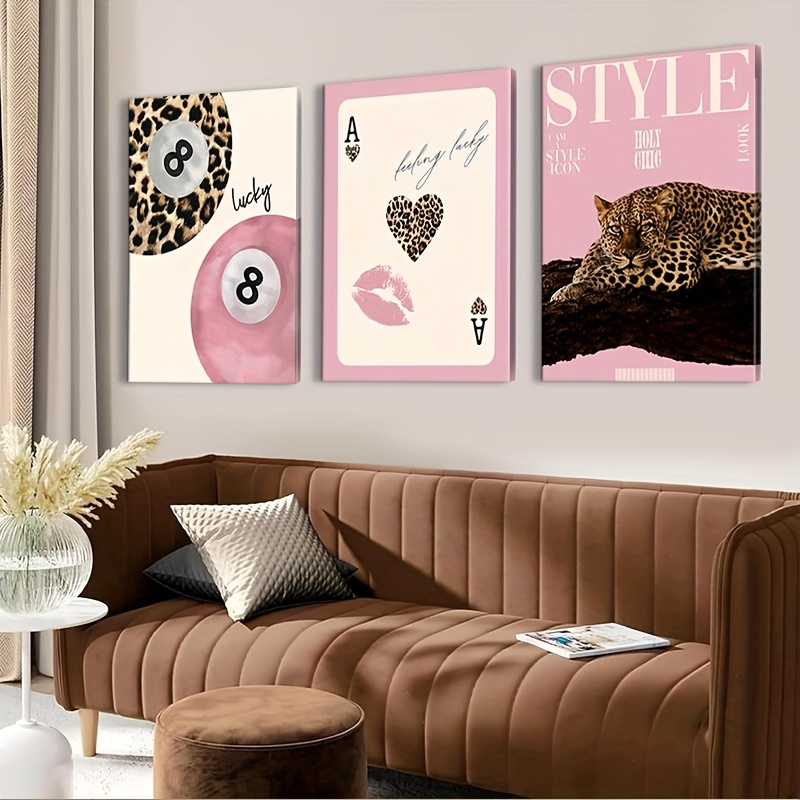 3 adet Leopar Çita Kanvas Tabl - Home Decor Design Interior incelemesi ve fiyatı