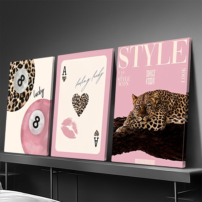 3 adet Leopar Çita Kanvas Tabl - Home Decor Design Interior incelemesi ve fiyatı