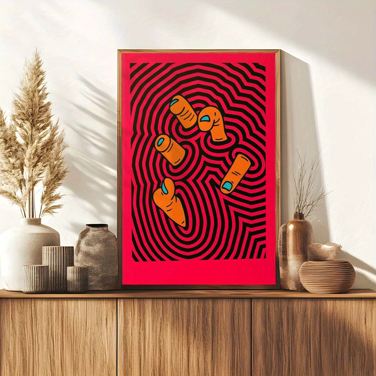 Modern Soyut Parmak Sanatı Pos - Home Decor Design Interior incelemesi ve fiyatı