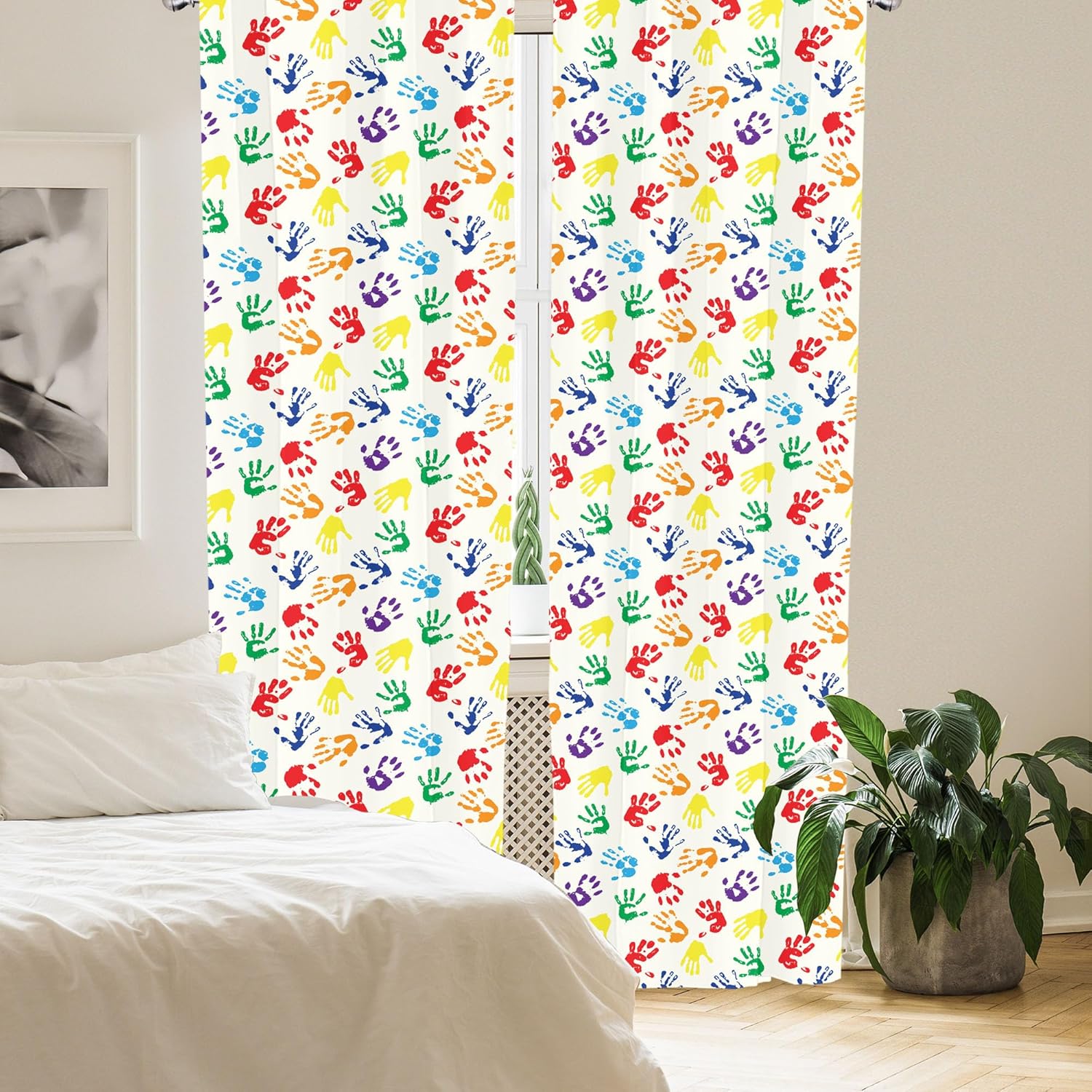 Renkli El İzi Gökkuşağı Perdel - Home Decor Color Palettes incelemesi ve fiyatı