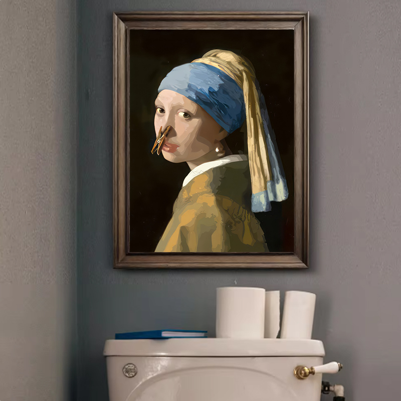 1 adet Komik Soyut Banyo Tuval - Home Decor Design Interior incelemesi ve fiyatı