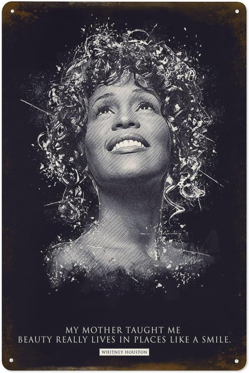 Whitney Houston Sözü Metal Tab - Home Decor Houston incelemesi ve fiyatı